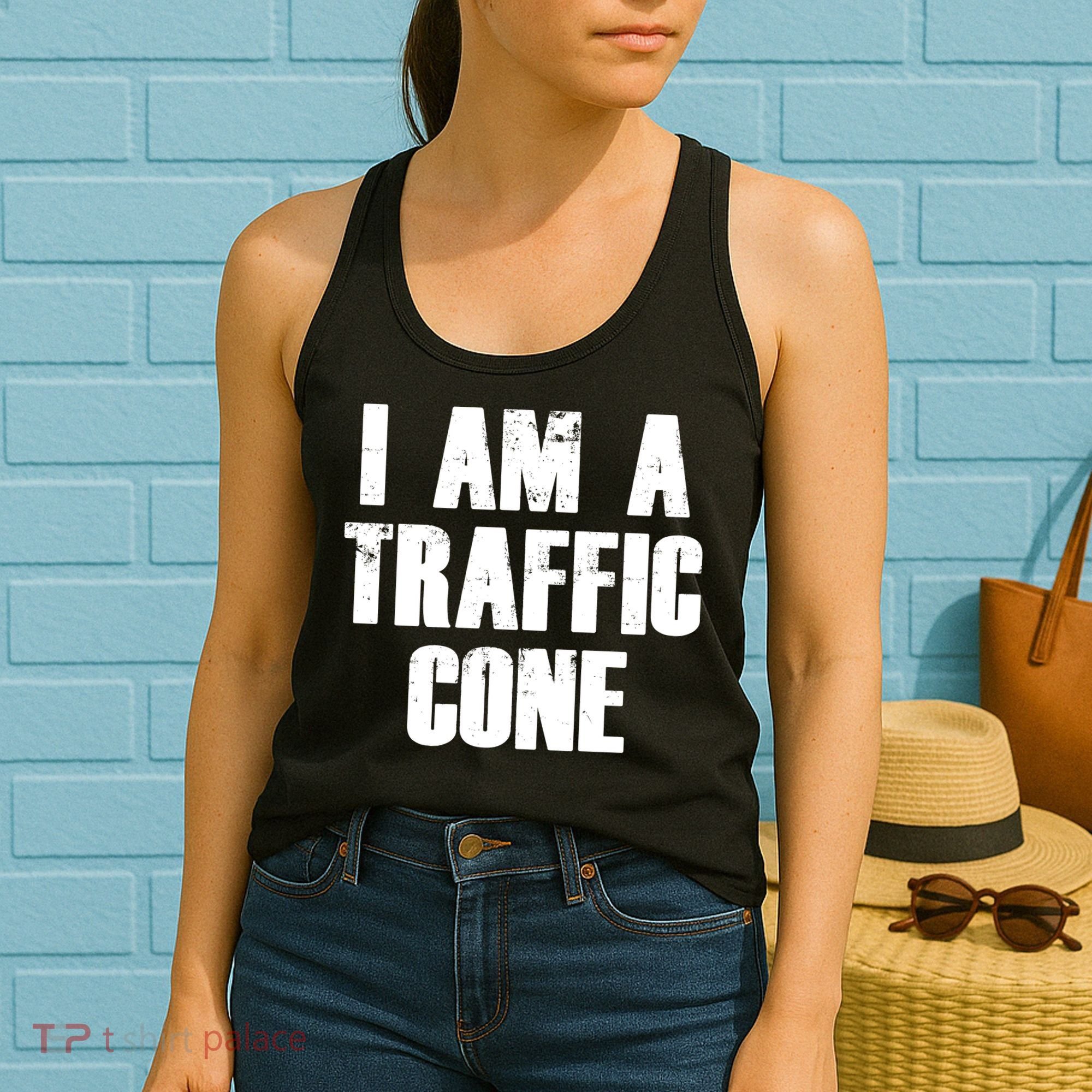 I Am a Traffic Cone Lazy costume Women's Tank Top