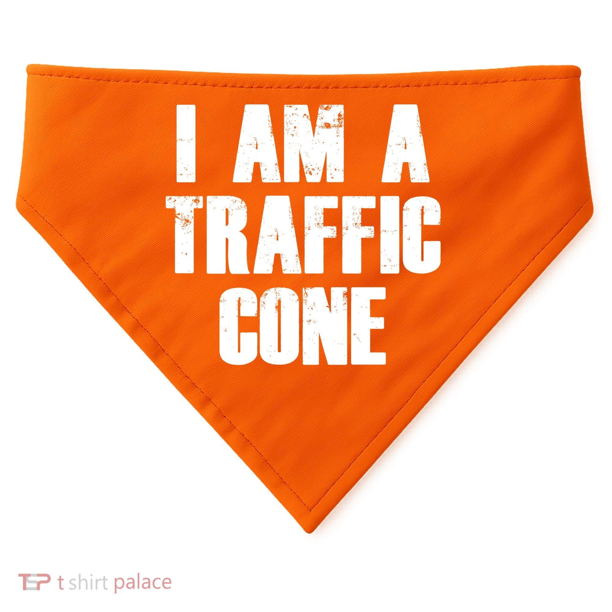 I Am a Traffic Cone Lazy costume USA-Made Doggie Bandana