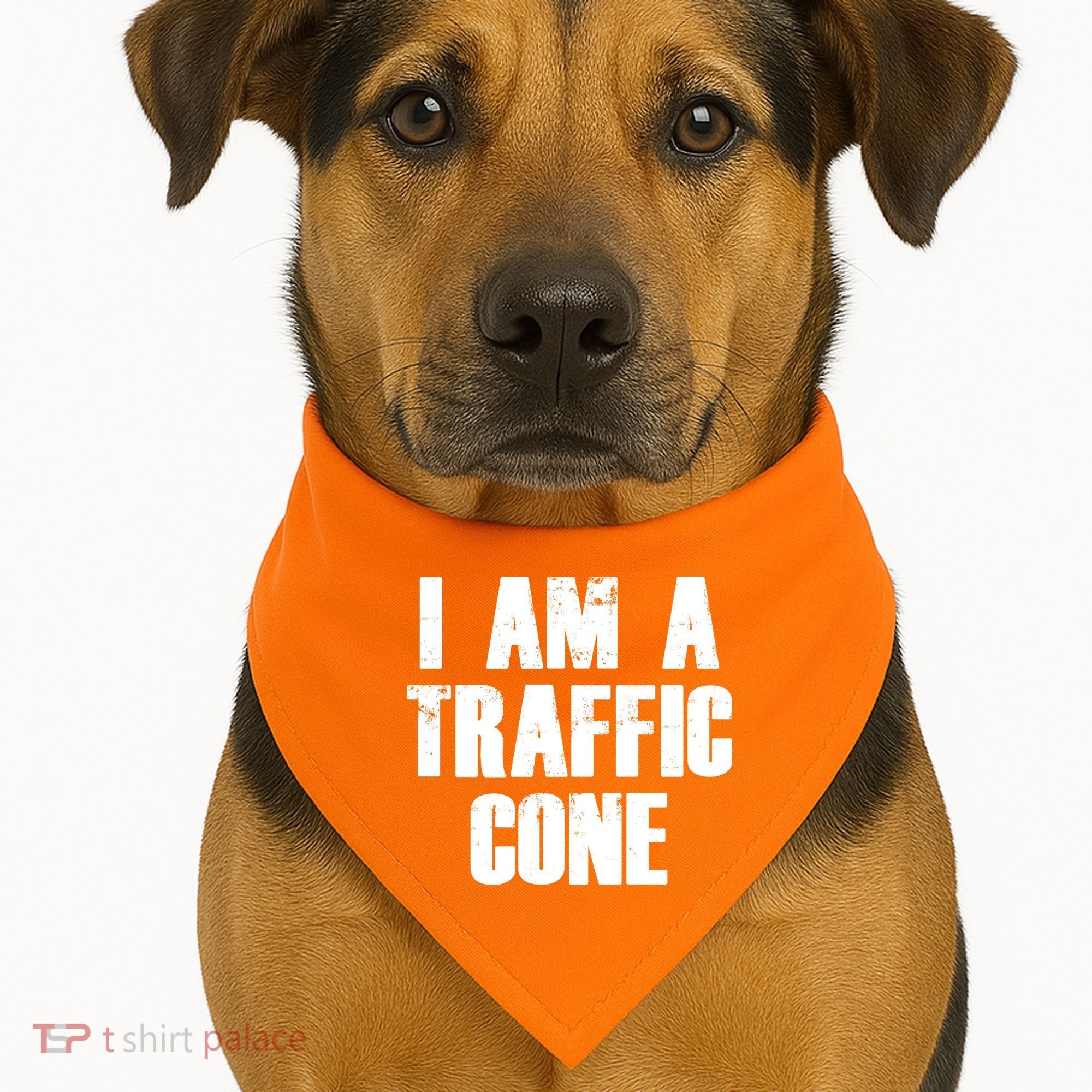 I Am a Traffic Cone Lazy costume USA-Made Doggie Bandana