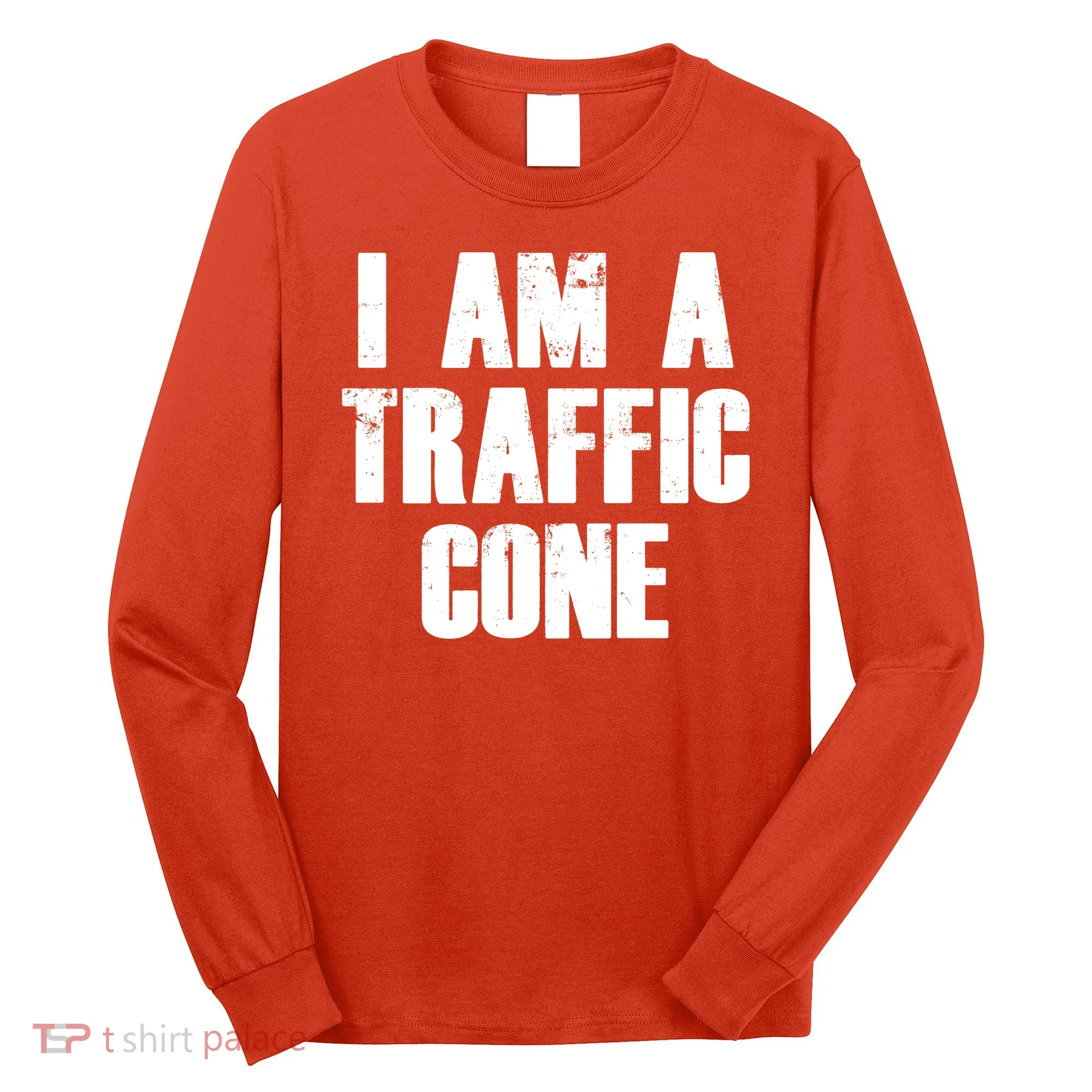 I Am a Traffic Cone Lazy costume Long Sleeve Shirt