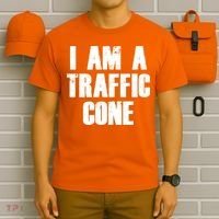 I Am a Traffic Cone Lazy costume T-Shirt thumb 6
