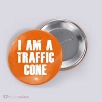 I Am a Traffic Cone Lazy costume Button thumb 0