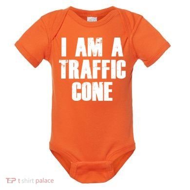 I Am a Traffic Cone Lazy costume Baby Bodysuit