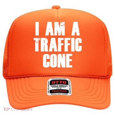 I Am a Traffic Cone Lazy costume Hat