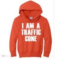I Am a Traffic Cone Lazy costume Kids Hoodie thumb 0