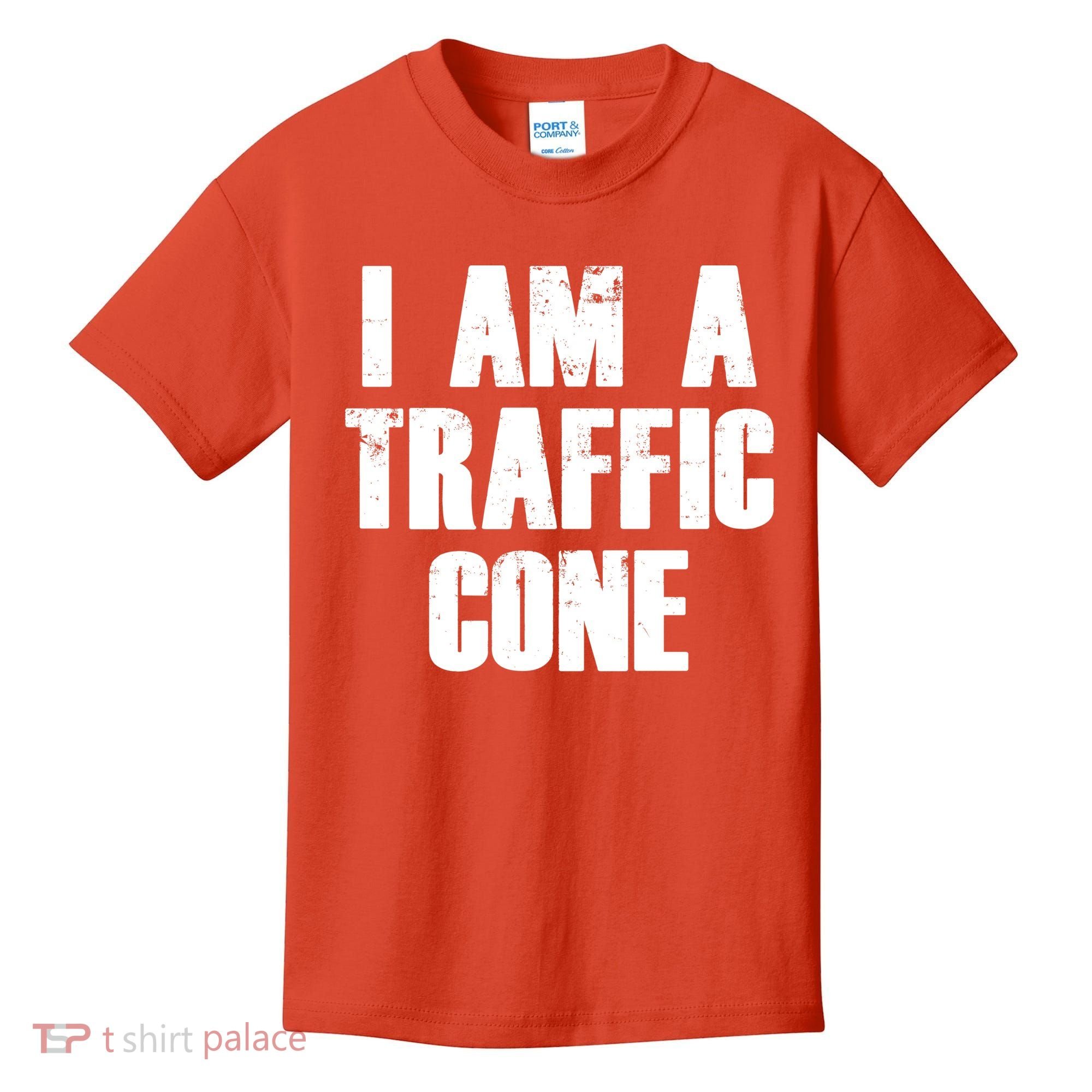 I Am a Traffic Cone Lazy costume Kids T-Shirt