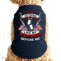 I Am A Veteran Like My Father Before Me Doggie Tank thumb 0
