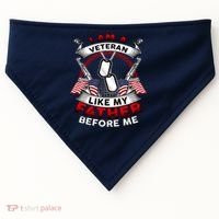 I Am A Veteran Like My Father Before Me USA-Made Doggie Bandana thumb 0