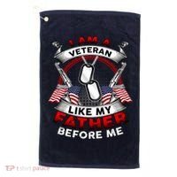 I Am A Veteran Like My Father Before Me Golf Towel thumb 0