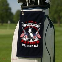 I Am A Veteran Like My Father Before Me Golf Towel thumb 2