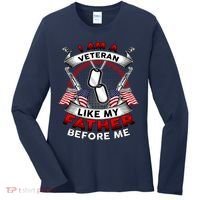 I Am A Veteran Like My Father Before Me Women's Long Sleeve Shirt thumb 0