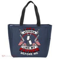 I Am A Veteran Like My Father Before Me Tote Bag thumb 0