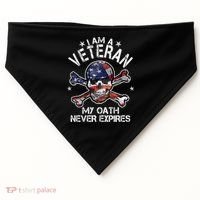 I Am A Veteran My Oath Never Expires USA-Made Doggie Bandana thumb 0