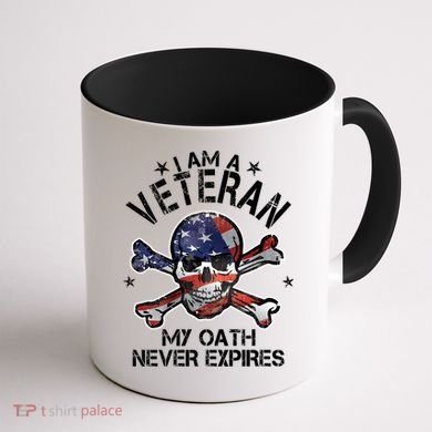I Am A Veteran My Oath Never Expires Coffee Mug back