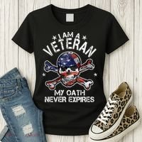 I Am A Veteran My Oath Never Expires Women's T-Shirt thumb 3