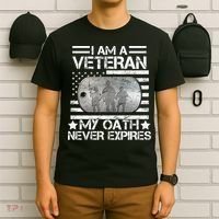 I Am A Veteran My Oath Never Expires Dog Tag T-Shirt thumb 6