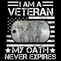 I Am A Veteran My Oath Never Expires Dog Tag T-Shirt thumb 7
