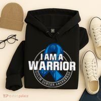 I Am A Warrior Colon Cancer Awareness Hoodie thumb 4