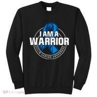 I Am A Warrior Colon Cancer Awareness Sweatshirt thumb 0