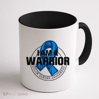 I Am A Warrior Colon Cancer Awareness Coffee Mug thumb 1