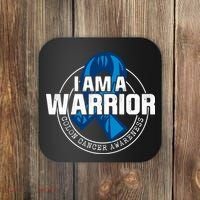 I Am A Warrior Colon Cancer Awareness Coaster thumb 0