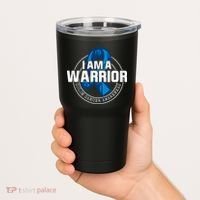 I Am A Warrior Colon Cancer Awareness Tumbler thumb 2