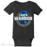 I Am A Warrior Colon Cancer Awareness Baby Bodysuit thumb 0