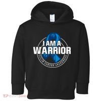 I Am A Warrior Colon Cancer Awareness Toddler Hoodie thumb 0