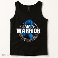 I Am A Warrior Colon Cancer Awareness Tank Top thumb 2