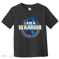 I Am A Warrior Colon Cancer Awareness Toddler T-Shirt thumb 0