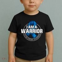 I Am A Warrior Colon Cancer Awareness Toddler T-Shirt thumb 2