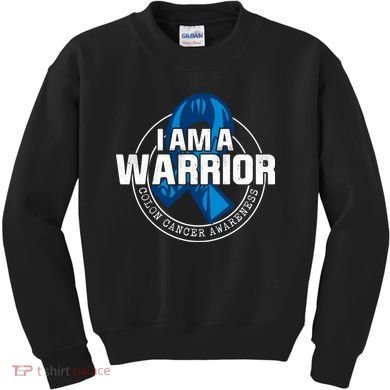 I Am A Warrior Colon Cancer Awareness Kids Sweatshirt
