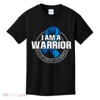 I Am A Warrior Colon Cancer Awareness Kids T-Shirt thumb 0