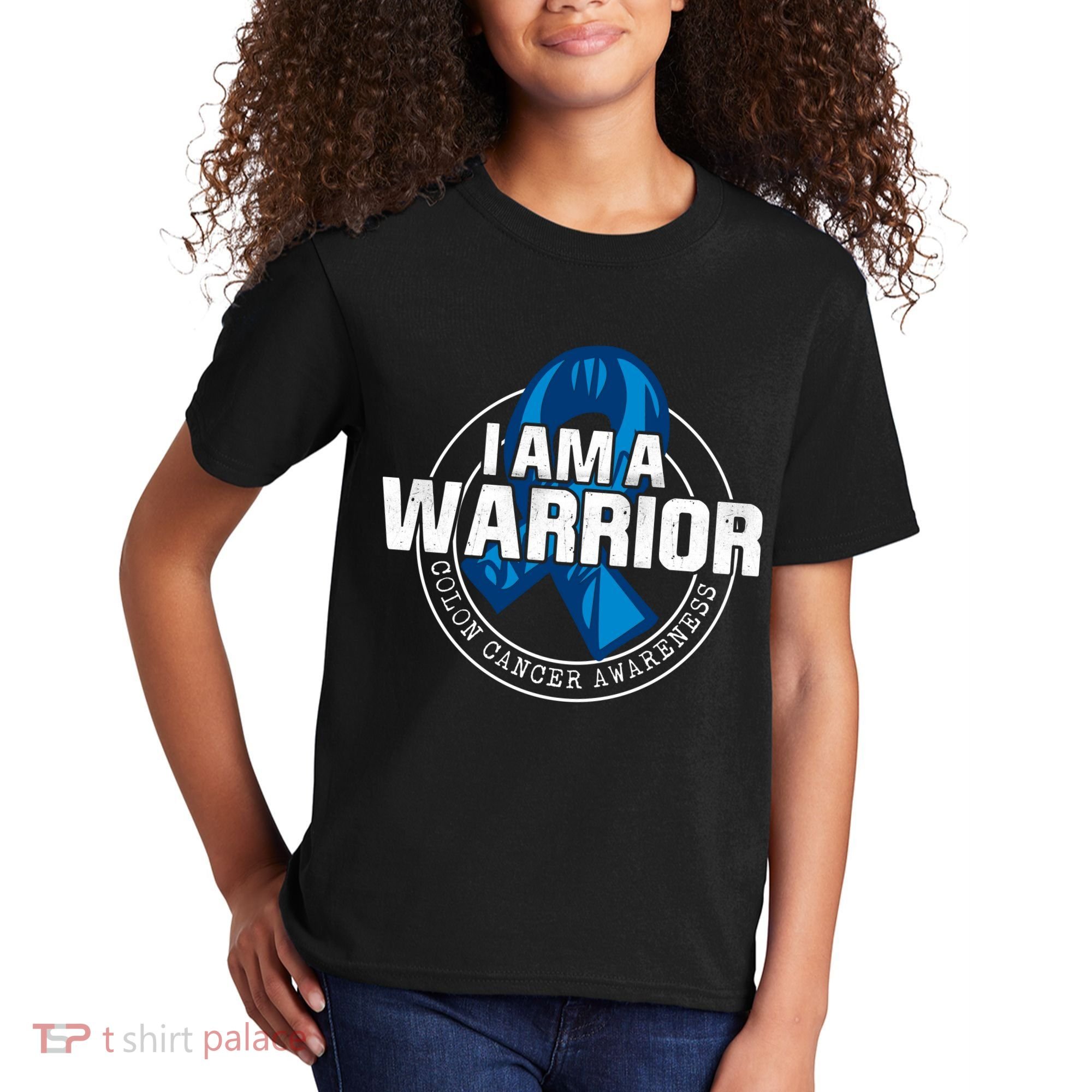 I Am A Warrior Colon Cancer Awareness Kids T-Shirt