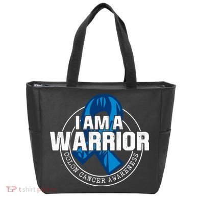 I Am A Warrior Colon Cancer Awareness Tote Bag