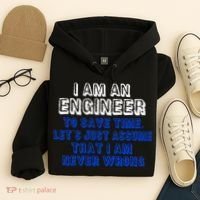 I Am An Engineer Save Time Never Wrong Hoodie thumb 4