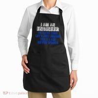I Am An Engineer Save Time Never Wrong Apron thumb 2