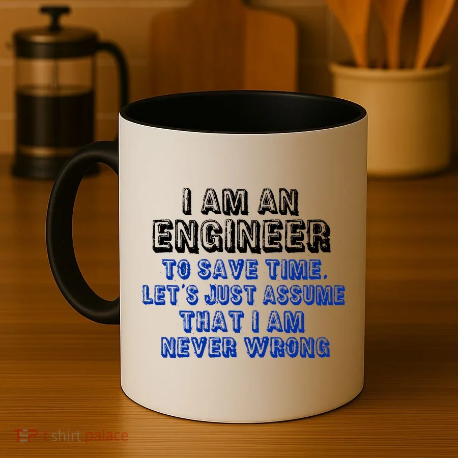 I Am An Engineer Save Time Never Wrong Coffee Mug