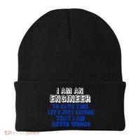 I Am An Engineer Save Time Never Wrong Beanie thumb 0