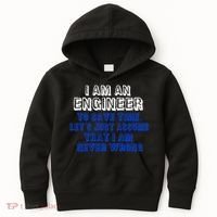 I Am An Engineer Save Time Never Wrong Kids Hoodie thumb 0