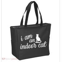 I Am An Indoor Cat Tote Bag thumb 2