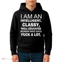I Am An Intelligent Classy Educated Kids Hoodie thumb 4