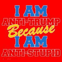 I Am Anti Trump Because I AM Anti Stupid Not My President Santa Hat thumb 1
