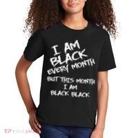 I Am Black Every Month But This Month I Am Black Black Kids T-Shirt thumb 2