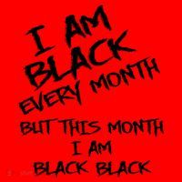 I Am Black Every Month But This Month I Am Black Black Santa Hat thumb 1