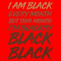 I Am Black Every Month But this Month I'm Blackity Black Black Santa Hat thumb 1