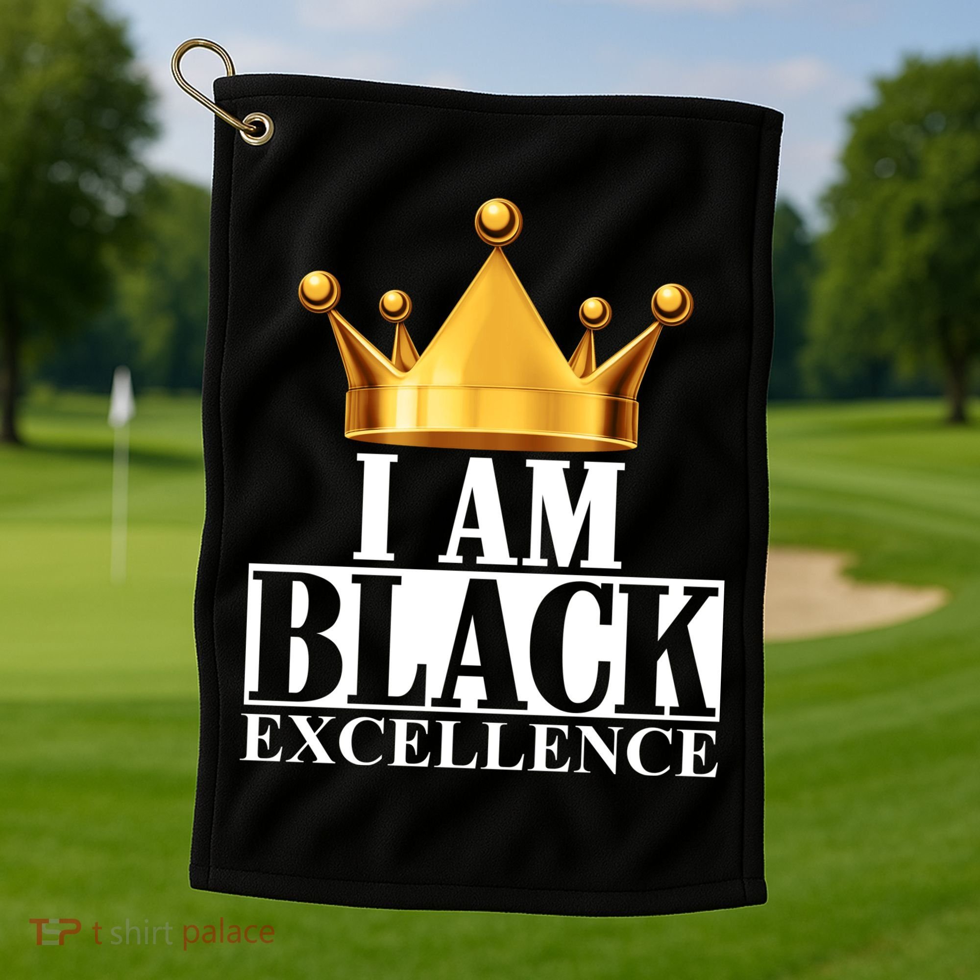 I Am Black Excellence Golf Towel
