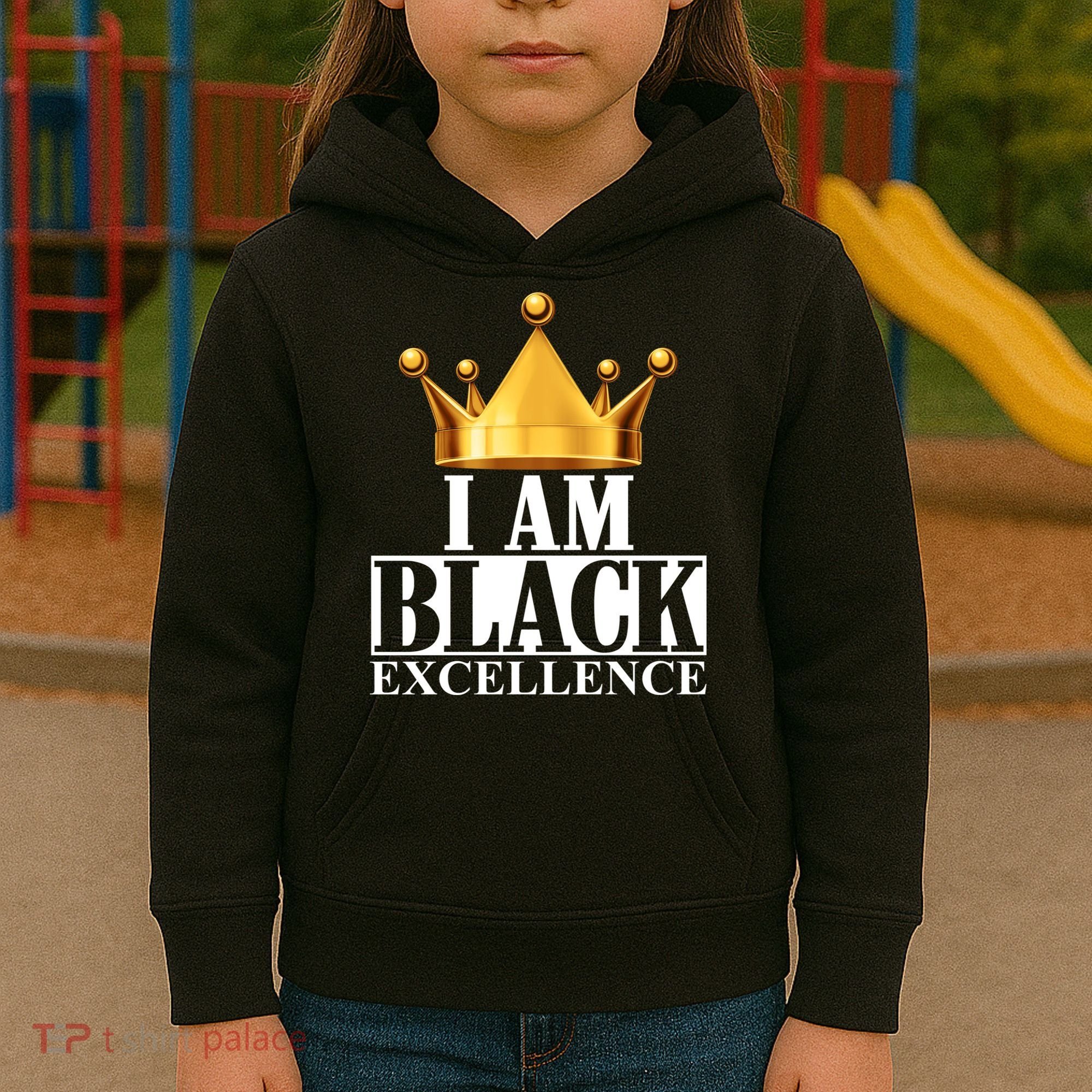 I Am Black Excellence Kids Hoodie