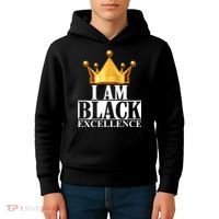 I Am Black Excellence Kids Hoodie thumb 4