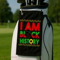I Am Black History Golf Towel thumb 2